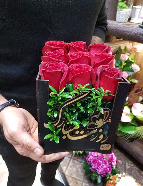 باکس گل روزت مبارک کد 260